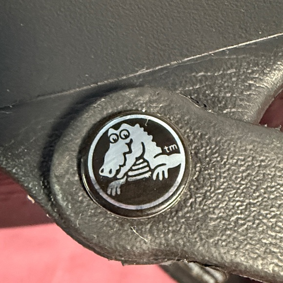 CROCS Black Slide Sandals with Sparkling Accents - Picture 3 of 7